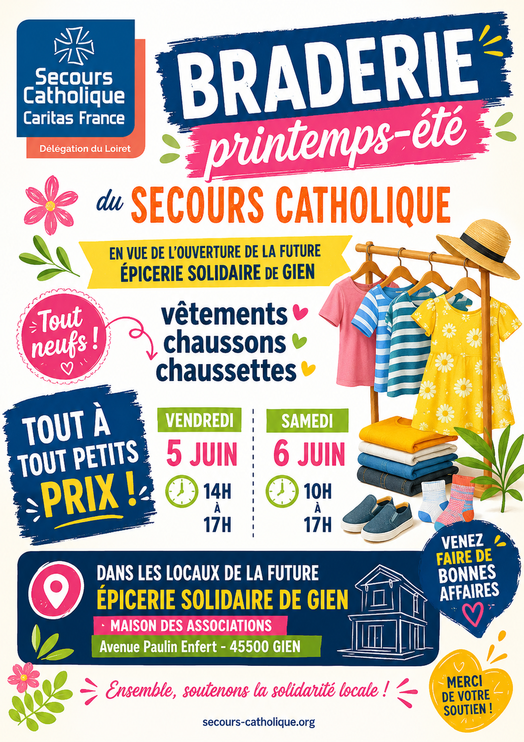 flyer de la braderie